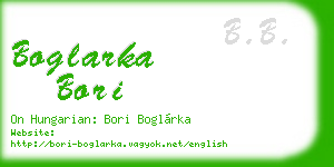 boglarka bori business card