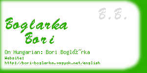 boglarka bori business card